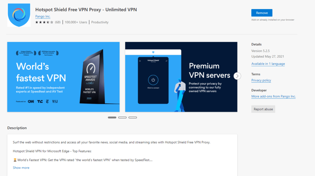 Hotspot shield